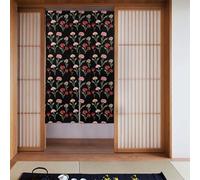 YYHHAOFA Cortina de puerta con diseño de claveles que expresa amor maternal, protección de privacidad, adecuada para cocina, baño, habitación, 86 x 142 cm
