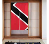 YYHHAOFA Cortina de puerta con patrón de bandera de Trinidad y Tobago, protección de privacidad adecuada para cocina, baño, habitación, 86 x 142 cm