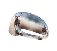 YYHHAOFA Deer in The Mist - Diadema deportiva para mujer, a prueba de sudor, banda elástica de verano