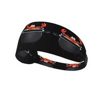 YYHHAOFA Diadema deportiva con patrón de cangrejo de río para mujer, a prueba de sudor, banda elástica de verano