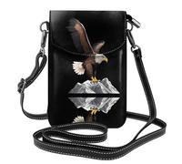 YYHHAOFA Eagle On The Snowy Mountain - Bolso cruzado pequeño de cuero para mujer, impermeable y duradero