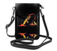 YYHHAOFA Fire Dragon Under The Volcano - Bolso cruzado pequeño de cuero para mujer, impermeable y duradero