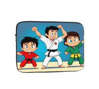 YYHHAOFA Funda portátil para portátil con imagen de karate de dibujos animados, a prueba de golpes, para laptop de 13 pulgadas, para hombres y mujeres, viajes de negocios, oficina, uso diario