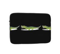YYHHAOFA Funda portátil para portátil de 15 pulgadas, diseño de cocodrilo surfeando en la playa, a prueba de golpes, para hombres y mujeres, viajes de negocios, oficina, uso diario