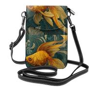 YYHHAOFA Goldfish In The Vortex - Bolso cruzado pequeño de cuero para mujer, impermeable y duradero