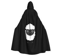 YYHHAOFA Happy Little Sheep - Capa con capucha para Halloween para adultos y hombres y mujeres, juego de rol