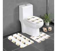 YYHHAOFA Juego de 3 alfombrillas de baño con diseño de estrellas de mar coloridas junto a un león marino, antideslizantes, de secado rápido
