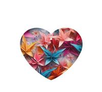 YYHHAOFA Juego de 6 tarjetas aromáticas para coche, diseño de grullas de papel de origami, con forma de corazón, para colgar en el dormitorio, baño, decoración interior del coche