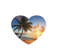 YYHHAOFA Juego de 6 tarjetas aromáticas para coche, diseño de palmera tropical, playa hawaiana, con forma de corazón, para dormitorio, baño, coche, decoración interior