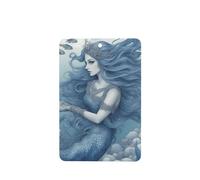 YYHHAOFA Juego de 6 tarjetas aromáticas rectangulares para coche, diseño de sirena azul, juego de 6 piezas: tarjetas perfumadas colgantes para dormitorio, baño, coche, decoración interior