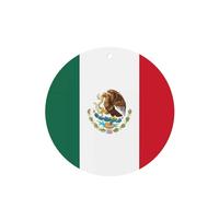 YYHHAOFA Juego de 6 tarjetas aromatizantes para coche, diseño de bandera de México, forma redonda, para colgar en el armario, baño, decoración interior del coche