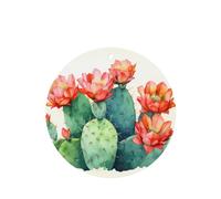 YYHHAOFA Juego de 6 tarjetas aromatizantes para coche, diseño de cactus de acuarela, forma redonda, para dormitorio, baño, coche, decoración interior