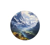 YYHHAOFA Juego de 6 tarjetas aromatizantes para coche, diseño de hermosas montañas, forma redonda, para dormitorio, baño, coche, decoración interior