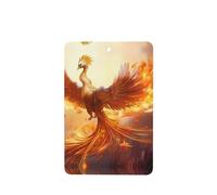 YYHHAOFA Juego de 6 tarjetas aromatizantes rectangulares para coche, diseño de fénix, para dormitorio, baño, decoración interior de coche