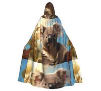 YYHHAOFA La bonita capa con capucha para adultos con estampado de koalas es una capa súper grande, cómoda y duradera diseñada para adultos