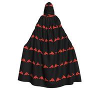 YYHHAOFA La capa con capucha para adultos con estampado de alas de murciélago rojo sangre es un poncho con capucha súper grande, cómodo y duradero para Halloween