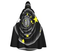 YYHHAOFA La capa con capucha para adultos con estampado de estrellas en espiral es un poncho con capucha súper grande, cómodo y duradero para Halloween