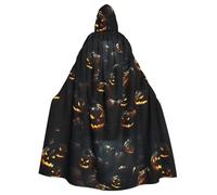 YYHHAOFA La capa con capucha para adultos con estampado de monstruo de calabaza es un poncho con capucha súper grande, cómodo y duradero para Halloween