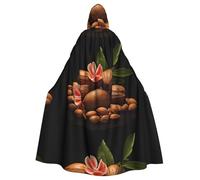 YYHHAOFA La capa con capucha para adultos con estampado de nueces de macadamia es una capa súper grande, cómoda y duradera diseñada para adultos