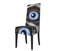 YYHHAOFA La funda estampada para silla de comedor con aspecto de mal de ojo es fácil de desmontar y está hecha de tela de alta resistencia que es resistente al desgaste