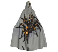 YYHHAOFA Lindo patrón de araña de tarántula para Halloween, capa con capucha para hombres y mujeres, juego de rol