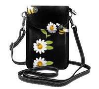 YYHHAOFA Little Bees In The Flowers - Bolso cruzado de piel para mujer, impermeable y duradero