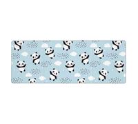 YYHHAOFA Panda Cloud Mouse Pad 30,5 x 80 cm - Alfombrilla extendida para | Con agarre superior, bordes duraderos y superficie de felpa cómoda