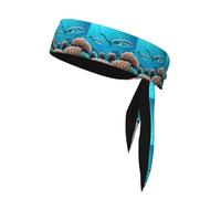 YYHHAOFA Pañuelo deportivo con estampado de ballenas de mar profundo, absorbe el sudor y es transpirable, diadema de movimiento, pañuelo de doble cara