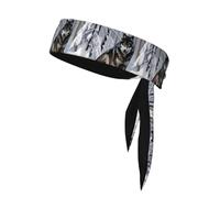 YYHHAOFA Pañuelo deportivo estampado Wolf In The Snow que absorbe el sudor y es transpirable, diadema de movimiento, pañuelo de doble cara