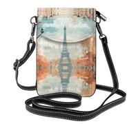 YYHHAOFA Paris Street - Bolso bandolera pequeño de piel para mujer, diseño de la Torre Eiffel, impermeable y duradero