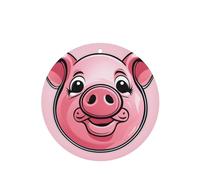 YYHHAOFA Smile Pink Pig Picture - Juego de 6 tarjetas aromatizantes para coche, diseño de cerdo rosa