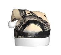 YYHHAOFA Sombrero de Navidad con estampado de mariposa de la Torre Eiffel de París para adultos, para fiestas de disfraces, regalo para hombres y mujeres