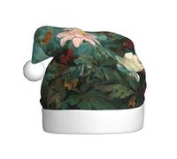 YYHHAOFA Sombrero de Navidad con imagen de flores en la selva tropical para adultos para hombres y mujeres, diadema para ocasiones festivas