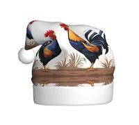 YYHHAOFA Sombrero de Navidad con imagen de gallos franceses para adultos para hombres y mujeres, diadema para ocasiones festivas