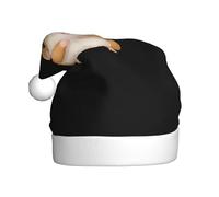 YYHHAOFA Sombrero de Navidad con imagen de hámster tímido para adultos, suave y esponjoso, ideal para uso a largo plazo
