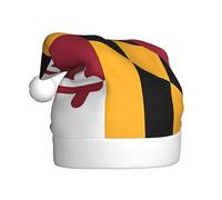YYHHAOFA Sombrero de Navidad con imagen de la bandera de Maryland para adultos, para hombres y mujeres, diadema para ocasiones festivas