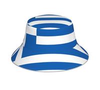 YYHHAOFA Sombrero de pescador reflectante con imagen de la bandera griega, para hombre y mujer, informal, para exteriores, color negro