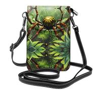 YYHHAOFA Spiders In The Woods - Bolso cruzado pequeño de cuero para mujer, impermeable y duradero