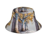 YYHHAOFA Sycamore Trees on The Street Picture - Gorro reflectante para hombre y mujer, informal, para exteriores, color negro