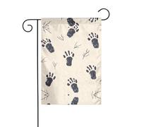 YYHHAOFA The Beauty Of Small Footprints - Bandera de jardín para decoración de patio, diseño de cuatro estaciones, 12 x 18 pulgadas