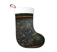 YYHHAOFA The Blackboard with Chalk Drawings Picture Christmas Stocking for Halloween and Christmas Decor The Office Tree