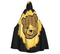 YYHHAOFA The Little Bear In The Gold Powder Pattern Halloween - Capa con capucha para hombre y mujer, para juegos de rol