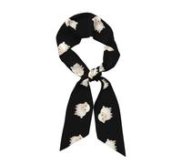 YYHHAOFA The Shy Little Sheep - Bufanda larga de seda para mujer, tira suave y lisa, accesorios de bolso