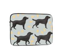 YYHHAOFA Trotting - Funda portátil para portátil con diseño de pata de perro Retrievers con revestimiento plano, a prueba de golpes, para hombres y mujeres, viajes de negocios, oficina, uso diario