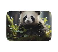 YYHWHJDE Alfombra antideslizante y gruesa con diseño de cachorros de panda en el bosque, apta para baños, dormitorios, alfombras lavables de 40,6 x 60,9 cm