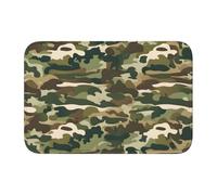 YYHWHJDE Alfombra antideslizante y gruesa con diseño de camuflaje de bosque de camuflaje, apta para baños, dormitorios, alfombras lavables de 40,6 x 60,9 cm