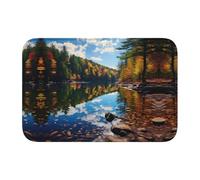 YYHWHJDE Alfombra antideslizante y gruesa con diseño de Forest Lakes of New Hampshire, adecuada para baños, dormitorios, alfombras lavables de 40.6 x 61.0 cm