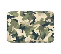 YYHWHJDE Alfombra antideslizante y gruesa con patrón de camuflaje de bosque de camuflaje, adecuada para baños, dormitorios, alfombras lavables de 16 x 24 pulgadas