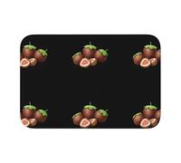 YYHWHJDE Alfombra antideslizante y gruesa con patrón de castañas con sabor a fresa, adecuada para baños, dormitorios, alfombras lavables de 40,6 x 60,9 cm