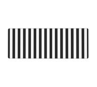YYHWHJDE Alfombrilla de mouse extragrande con diseño de rayas blancas y negras, para computadora, oficina, teclado para juegos, versión gruesa, 30,5 x 80 cm